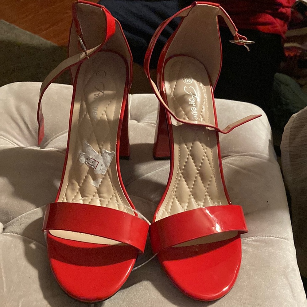 Red heels patent leather brand new size 8.5